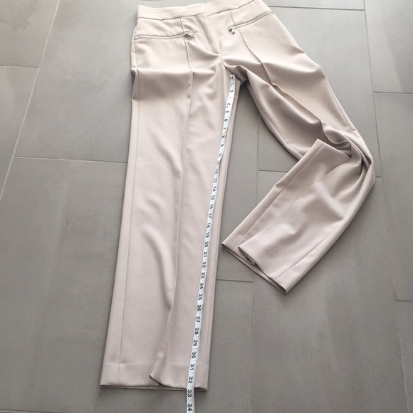 REISS Miller high rise straight leg pintuck trousers in stone color NWOT - Picture 12 of 17